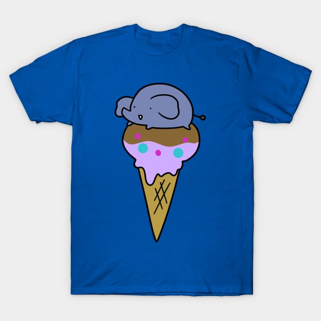 Elephant Icecream Cone T-Shirt by saradaboru